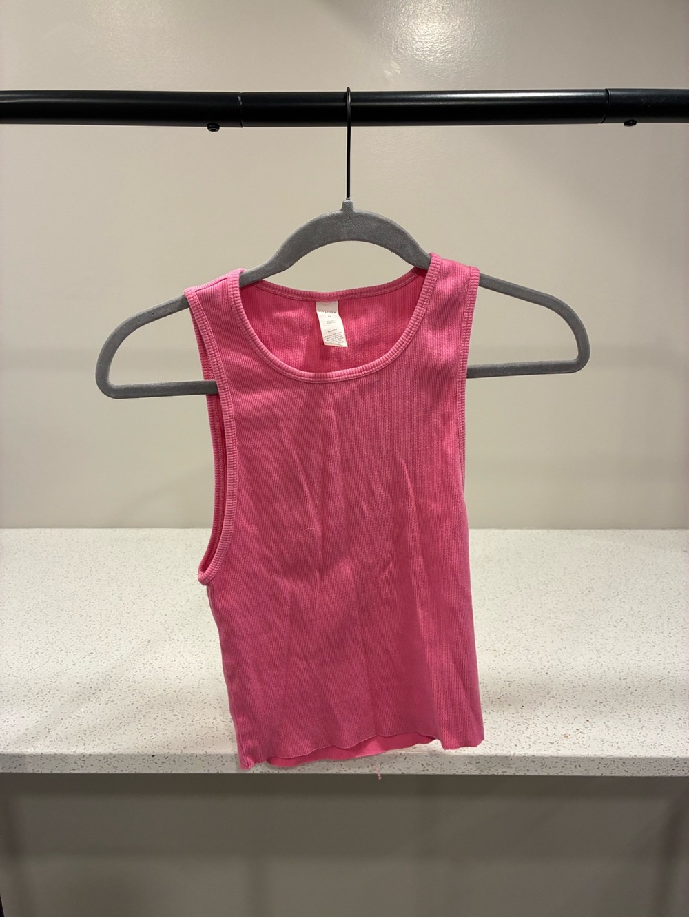 Vitality ribbed tank top - Pink